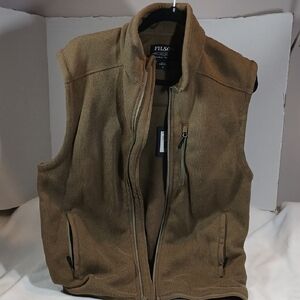 Filson Ridgeway Fleece Zip-Up Vest Olive Men Sz M NWT